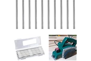 MANTOTO Reversible Electric Planer Blades, 10Pcs 82mm HSS Carbide Planer Knifes with Two Cutting Edges Precision Ground Woodworking Machinery Part Replacements for Makita Black & Decker Bosch DeWalt Trend