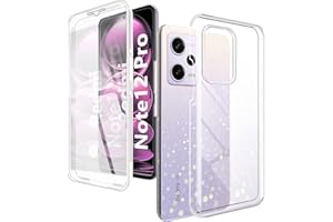 XCYYOO Hülle für Xiaomi Redmi Note 12 Pro 5G Transparent 360 Grad Komplettschutz Redmi Note 12 Pro 5G Handyhülle mit Integriertem Displayschutz Schadensichere Ultradünn Silikon Schutzhülle