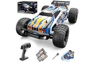 DEERC 9205E RC Auto 1:10 Ferngesteuertes Auto 48 km/h High Speed 4WD Monstertruck Buggy Offroad Crawler mit 2 Akkus, 2.4GHz Funkfernsteuerung Spielzeug für Kinder & Erwachsene