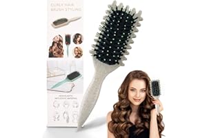 Szczotka do kręconych bounce, Hillylolly Curl Bounce Brush, Bounce Curl Define Styling Brush oryginalna szczotka do stylizacji włosów z kręconymi włosami, dla kobiet i mężczyzn, modelowanie i