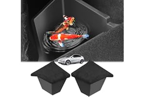GAFAT Tesla Model Y Juniper 2025 2026/2021-2024 Organizador de Maletero, TPE Model Y 2025 Almacenamiento para Lado del Maletero, con Tapa Flocada, Tesla Model Y Juniper Accesorios [2 pzs]