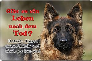 Nanyuk +++ Deutscher SCHÄFERHUND - Metall Warnschild Schild Hundeschild Sign - DSH 38 T19