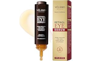 VELAMO ADVANCED Retinol Eye Cream: Anti Aging Under Eye Cream for Dark Circles Puffiness Eye Bags Wrinkles Fine Lines 15 mL