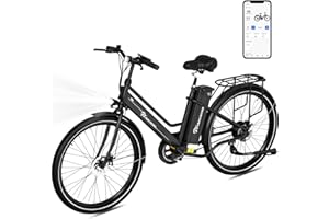 EVERCROSS EK8 Bici Elettrica per Adulti, E-Bike da 26'' con Pedalata Assistita - Motore da 250W, Batteria da 36V 10,4Ah, 15/20/25 KM/H, Carico Massimo 120kg, Bici Elettriche donna e uomo da Montagna