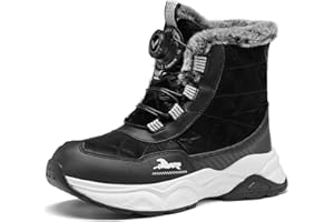 JMFCHI SPORTS Unisex Kinder Schneestiefel Jungen Winterschuhe Mädchen Wasserdicht Rutschfest Warme Wanderschuhe