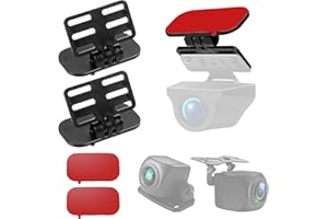 Giantree 2PCS Rear Camera Holder, Universal Dash Cam Rear View Camera Mount with A Screwdriver Tool, Adjustable Back Windshield Backup Mirror Holder Adhesive Car Dashcam Reverse Recorder Car Cam Mount