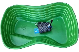 Giardini d'Acqua Laghetto Completo Grande Kit MOD. Bolsena + Filtro Interno Gda Uvc 3000 Stagno Artificiale 178 x 130 cm Pompa Inclusa Vasca Pesci Piante Koi