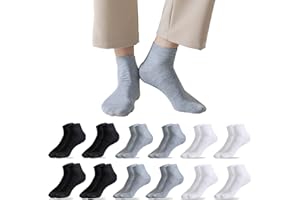 CAUDBLOR 6 par skarpet do sneakersów, krótkie skarpety męskie damskie, skarpety sportowe, półskarpety z 80% bawełny, rozmiar 37-41, 39-45