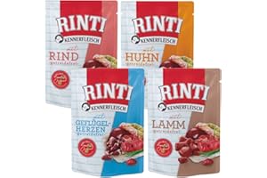 GENERISCH RINTI- Kennerfleisch 400g Hundefutter Mix / 4 Sorten Auswahl/getreidefreies Nassfutter/als 12er oder 20er Pack erhältlich (20)