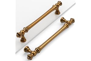 Coinkoly 10 Pack Antique Brass Cabinet Pulls 160MM Hole Centers Kitchen Cabinet Handles Drawer Handles Kitchen Cupboard Handles UK0001