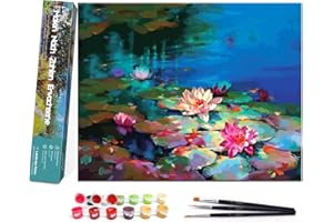 Bougimal Dipingere con i Numeri Fiori Senza Telaio includere Pennelli e Pittura Acrilica - 40 * 50 cm