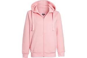 Imporio 11® Women Ladies Plain Oversized Hoodie Top With Zip Hoodies Sweatshirt Top Jumper Fleece Jacket Hoodies UK 8-24