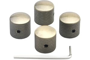 Unxuey Gitarren Volume Tone Dome Tone Knöpfe, Bronze, Lautstärkeregler, mit Schraubenschlüssel für Bass/Gitarre, 4-teiliges Set