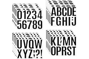 Zfseyuh 24 Piezas Impermeables Letras Adhesivas Grandes 4 Pulgadas Pegatinas Vinilo Letras y Numeros Adhesivos para Buzones Puertas Casas Números de Dirección Interior o Exterior