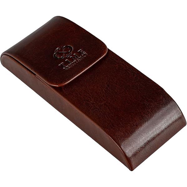 Olimar D'or - Pack Cadeau 4 En 1 Étui Cuir + Lunettes + Accessoires - Bordeaux - Homme Femme
