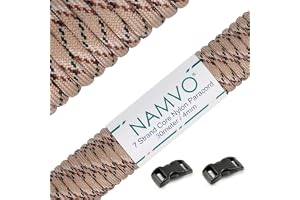 Namvo 550 Paracord Mil Spec Type III 7 trådar, total längd 30 meter, Ökenkamo