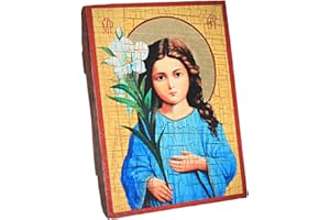 NKlaus Triletstvujushhaja GottesMutter, Christliche Holz Ikone 16x12,5 handarbeit 37025