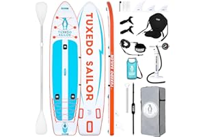 Tuxedo Sailor Stand Up Paddle Board Gonfiabile 240/320/365 cm Tavola da SUP Adulti e Bambini, Tavola Gonfiabili da Stand Up Paddle con Accessori Premium