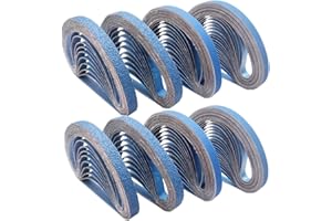 FEIHU Korund cyrkonowe taśmy szlifierskie 30 x 533 mm po 5 x ziarnistość 60/80/100/120/240/320 do szlifierek taśmowych|pilnik do papieru ściernego zestaw 30 sztuk