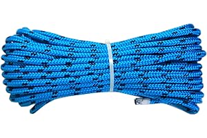 ANTICA CORDERIA MARRA DAL 1896 Corda Polipropilene Alta Tenacita', 8 mm x 20 m, Blu/Blu Navy, Multiuso, mare, fai da te, stabilizzato ai raggi U.V. resistente a intemperie e agenti atmosferici.