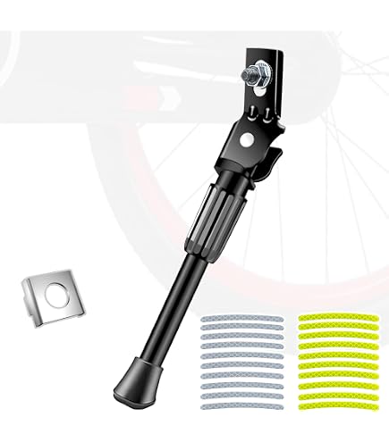 Béquille Vélo Enfant VakiReyy - Pour Roues 14 Pouces, Réglable, Acier Carbone - Noir