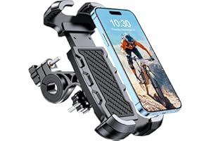 Mohard Porta Cellulare Bici, Blocco di Sicurezza Porta Cellulare Moto, 360° Rotabile Supporto Telefono Bicicletta MTB Universale Manubrio & Protezione Silicone Compatibile con 4.7''-6.8" Smartphones