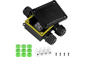 VIVIBEL Caja de Conexiones Estanca de 3 vías - 1 Pieza Conectores Electricos IP68 Impermeables, Caja Conexiones Exterior Electricos, Cable Subterráneo Caja de Conexiones Eléctricas para Ø 5mm-12mm