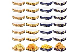 EIHI EIH1 24 Pezzi Vassoio di Halloween, decorazioni per feste di compleanno, snack, per ragazzi, cinema, serate, scatole di carta, per popcorn e nachos, vassoi da portata per feste di compleanno