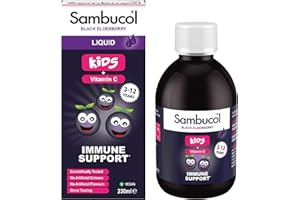 Sambucol Natural Black Elderberry Kids Liquid | Vitamin C | Immune Support Supplement | 230ml
