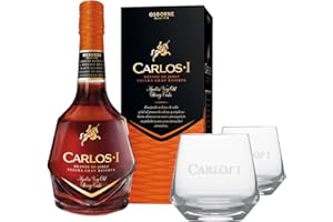 Carlos I Solera Gran Reserva (1 x 0.7L) mit 2 Original Schott Zwiesel Gläsern in schwarz