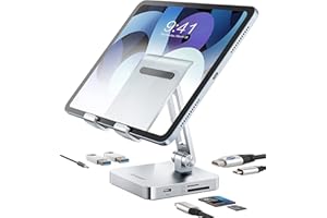 BYEASY składana stacja dokująca USB C Hub 7 w 1 z 4K HDMI, ładowanie PD, czytnik kart SD/TF, 2 USB 3.0, gniazdo słuchawkowe 3,5 mm do iPada Pro, Macbooka, notebooka, tabletu, telefonu komórkowego,