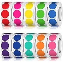 4000 Bollini Adesivi Colorati 10mm - Etichette Rotonde Per Ufficio, Casa E Scuola