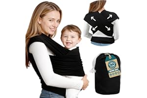 Fular Portabebé para recién nacidos, Pañuelo Porteo Ergonómico, Bufanda de transporte manos libres ligera, Porta Bebés de Tela Suave y Elástico, Fular Porteo Mochila multiusos apropiada hasta 15 kg