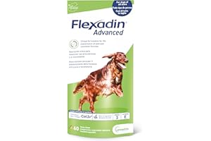 Vetoquinol Flexadin Mangime complementare per Cani, Ideale per Il Supporto del Metabolismo Articolare -, Flexadin Advanced, 60 Tavolette Appetibili - 300 g