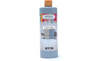 FURNITURE CLINIC FabriCoat - Pintura para tela, se utiliza para restaurar o cambiar el color de tapicería, muebles suaves, interiores de automóviles, ropa y calzado (500 ml, gris claro)