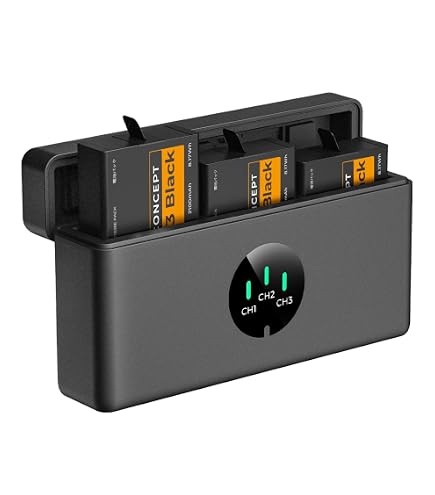 CITYORK Reserveaccu Voor GoPro Hero 12/11/10/9 – 2000 MAh Oplaadbare Batterij – Lange Opnameduur En Betrouwbare Prestaties