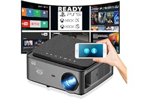 SEELUMEN Projecteur 4K, Android 9.0, 10000 lumens, Contraste 20000 :1, Fullhd Natif, Home Cinéma 300 Pouces, Bluetooth, Haut-parleurs intégrés, Portable, Keystone 4D, prêt pour PS5, Xbox Series, Zoom Digital