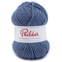 Lot De 10 Pelotes De Laine Phildar Partner 6 Lichen - Couleur Marron, Acrylique/laine/polyamide - Neuves
