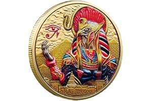 PPMTER Ancient Egyptian Dieu Pyramide De Grèce Lucky Commémorative Médaille De Pièce De Monnaie De Cléopâtre Égypte Eagle God Lucky Guardian Collection Gifts