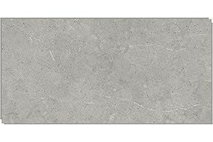IZODEKOR Pannello da parete SPC effetto pietra naturale, grigio, 60 x 120 cm, 1 pezzo, impermeabile, antigraffio, resistente al calore, paraspruzzi, rivestimento da parete in PVC, per cucina e bagno