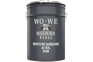 WO-WE Peinture de signalisation SL820 - Marquage au sol pour parking, route - Blanc 10L
