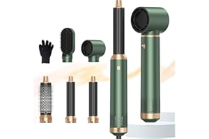 OKWRAP Airstyler 5 in 1,Asciugacapelli 5 in 1,Hairstyler 5 in 1 Multifunzione Phon Capelli,Spazzola Asciugacapelli Per Dare Volume Ai Capelli, Lisciare, Arricciare, Ioni Air Curler Brush,per Capelli