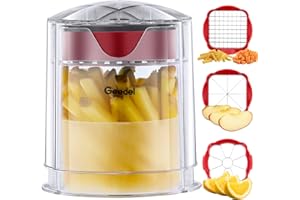 GEEDEL Coupe Frites, Découpe Légumes à Coupe Rapide, Coupe Fruits Wedger Facile à Nettoyer, Coupe Pommes pour Légumes et Fruits
