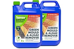 Jarder 2 x 5 Litre Concentrate Spray & Leave Cleaner - Patio Fencing Decking - Green Mould & Algae Killer