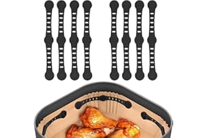 GADITIEK Magnete für Airfryer Backpapier Zubehör für Heißluftfritteuse, 8 Stück Magnetisch Silikon Baking Paper Befestigungsschnalle, Magnetische Silikonschnallen für Ninja COSORI PHLIPS Panasonic Air Fryer