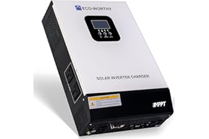 ECO-WORTHY 3000 Watt 24 Volt Alles-In-Einem Solar Wechselrichter für Wohnmobil, Haushalt, Kabine, Solarpanel-System