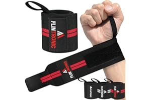flintronic Bandaże na nadgarstek, fitness, 36 cm, do fitnessu, treningu siłowego, fitnessu, kulturystyki, crossfitu - wsparcie nadgarstka