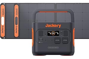 Jackery Solargenerator 2000PRO 400W, 2160Wh Powerstation mit 2*SolarSaga 200, 2* 230V/2200W AC-Steckdosen, schnelle Ladung, mobile Stromversorgung für Reise Wohnmobil Notfälle und als Notstromaggregat