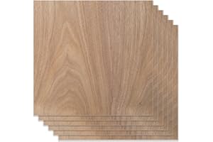 TOCOLA 6 Stück schwarzes Walnusssperrholz 12" x 12" Unbehandeltes Holz für Handwerk, Lasergravur und CNC-Schneiden, Black Walnut