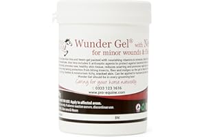 PRO-EQUINE Fly and wound protection for horses. WUNDER GEL 300G Includes antibacterial and antifungal properties and can be applied to open wounds. Sweet-Itch, midge, fly, mite, lice.